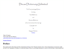 Tablet Screenshot of dream-dictionary-unlimited.com